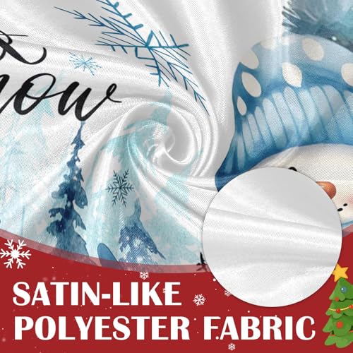 Blue Snowflake Christmas Valances for Windows, 2 Pack, 52x18 Inches