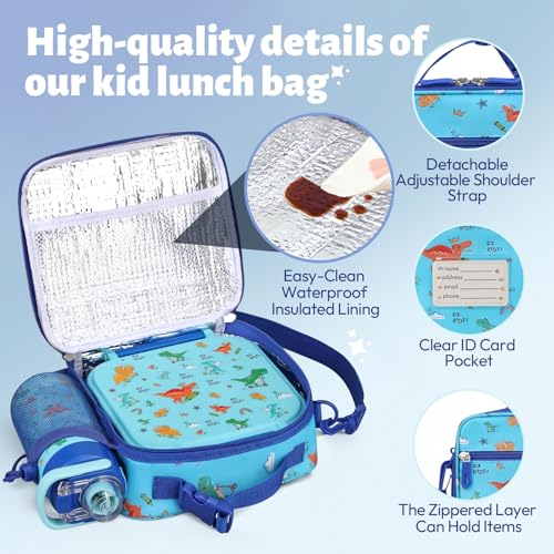 Itslife Kids Bento Lunch Box Set Blue-KL - Insulated Food Containers & Utensils