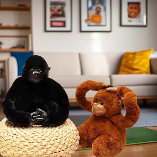 10" Plush Soft Gorilla Monkey Stuffed Animal Pillow, Pillow, Plush Doll Animal Toys, Plush Interactive Toys Suitable for Children and Adults