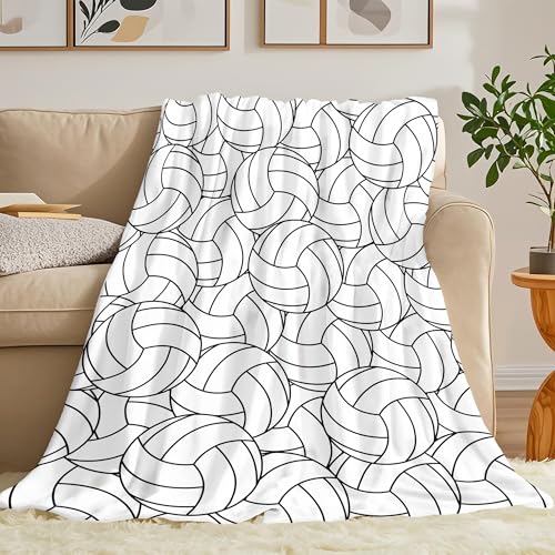 Volleyball Blanket Gifts for Teen Girls Ultra Soft Flannel Volleyball Throw Blanket Volleyballs Lovers Decorations Stuff 50"x40"