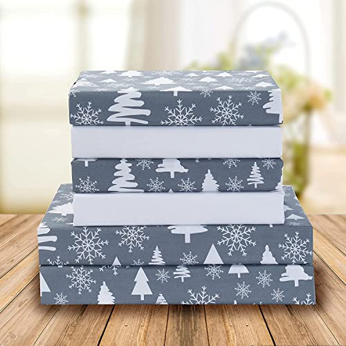 Elegant Comfort Christmas Tree King Microfiber Sheet Set - 1500 Thread Count, Wrinkle-Resistant, Breathable & Soft Bedding