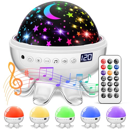 Baby Sound Machine with 30 Soothing Sounds & Night Light Projector - White - COOLNIGHT