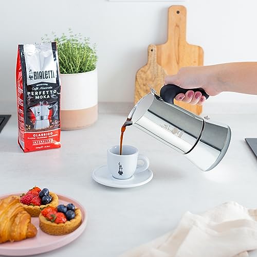 Bialetti Venus 10-Cup Stainless Steel Induction Espresso Maker - Silver