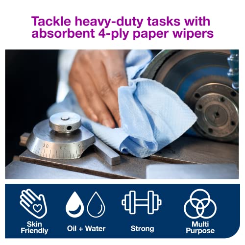 10-Inch Blue Centerfeed Paper Towels Case of 4 Rolls - High Absorbency, 4-Ply