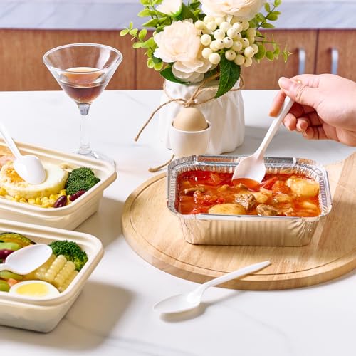 2000 Pack White Plastic Teaspoons Bulk Heat-Resistant Disposable Spoons