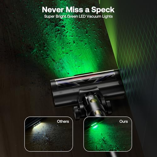 Cordless Self-Standing Vacuum Cleaner - Lightweight Stick Cleaner with 50-Minute Runtime & Powerful Suction - Black