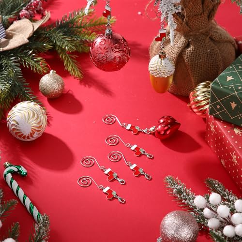 12 Pcs Christmas Tree Ornament Hooks with Lobster Claw & Boot Design