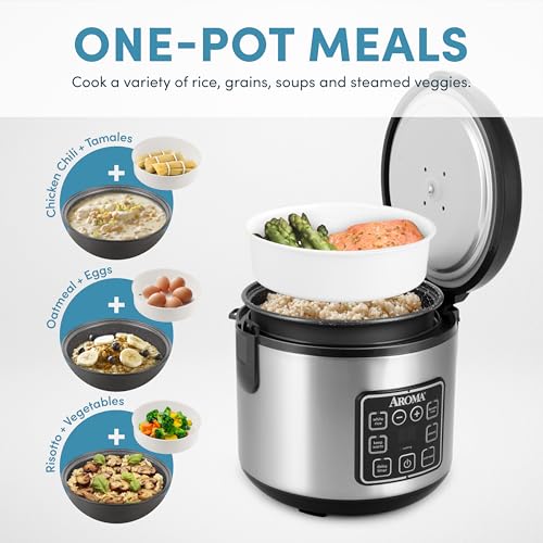 Digital Rice & Grain Cooker 8-Cup (Cooked) - Classic 4 Cup Uncooked Variation