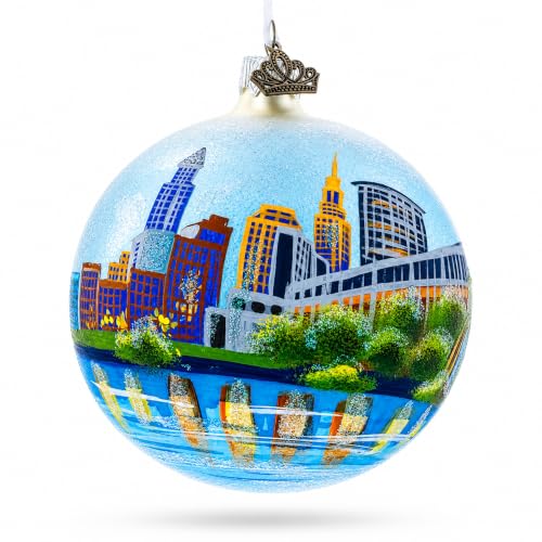 BestPysanky 4-Inch Ukrainian Glass Ornament – Hand-Painted, Gift Box