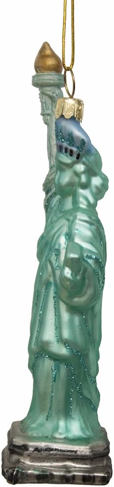 Statue of Liberty Glass Ornament - 5.5-Inch Noble Gems by Kurt Adler