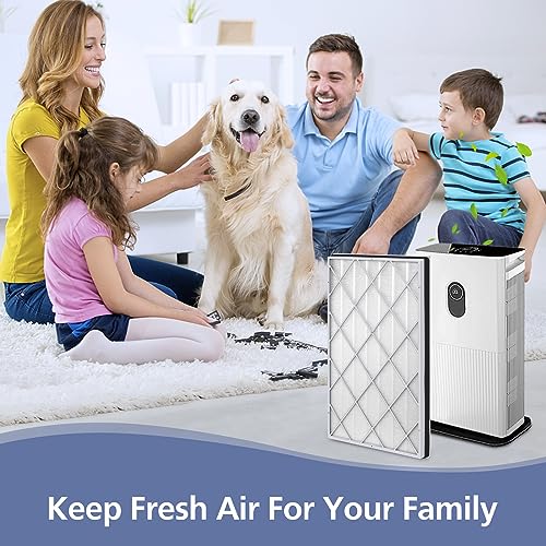 Ecleanfy 2-Pack HE601 Air Purifier Filter Compatible with Shark Air Purifier 6 (HE601 & HE602)