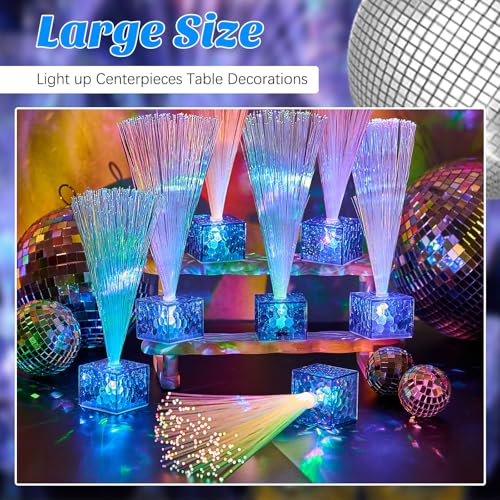 Amylove 16 Pcs Mini Fiber Optic Lamps 10 Inch Glow In The Dark Party Favors