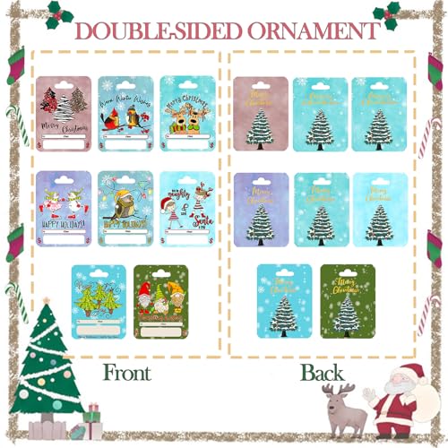 Christmas Money Holder Cards Set of 8 - Durable Double-Sided Ornament Cash Gift Cards