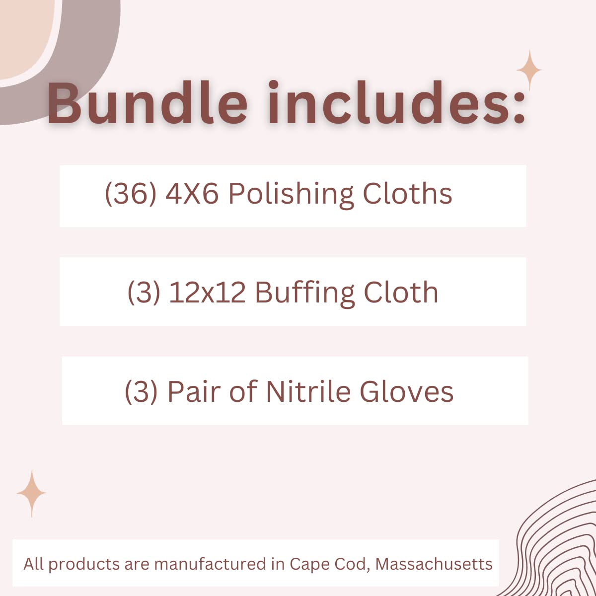 (Qty 3) of Cape Cod Polishing Metal Tin Bundle for Fine Metals | Each Tin Contains (12) 4X6 Polishing Cloths | (1) 12x12 Buffing Cloth | (1) Pair of Nitrile Gloves