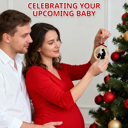 See You in 2026 Pregnancy Ornament (Pregnancy02) – Wooden Christmas Baby Announcement Gift