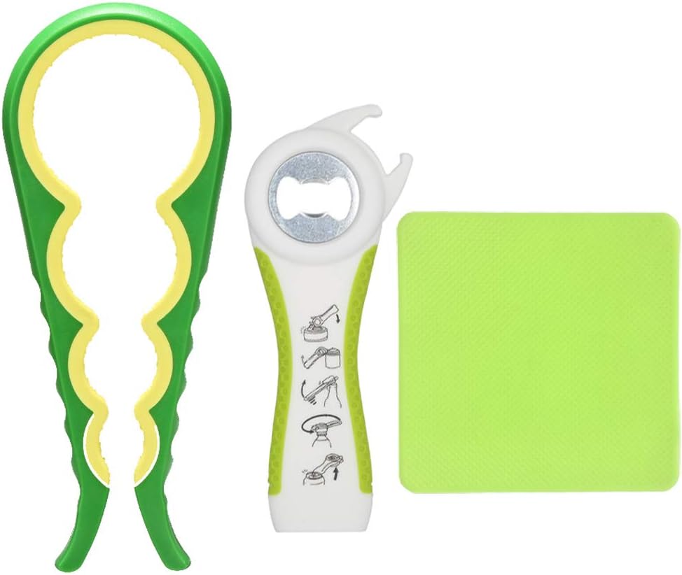 Otstar Jar Opener | Silicone Gripper for Easy Lid Removal - Perfect for Seniors & Arthritis (Green)