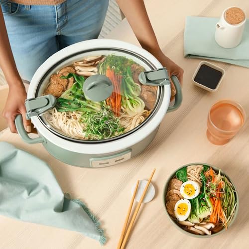 Crock-Pot 6 Qt Locking Lid Slow Cooker - Green, Programmable & Travel-Friendly