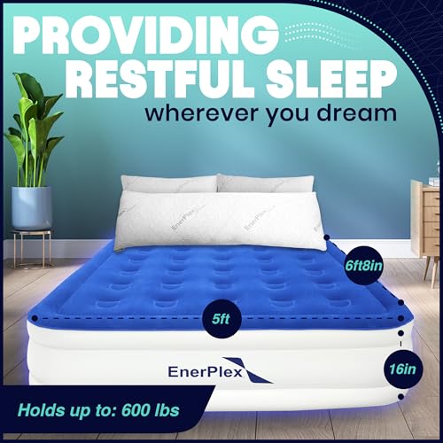 EnerPlex Queen Air Mattress with Built-In Pump - 15 Inch Raised Inflatable Bed