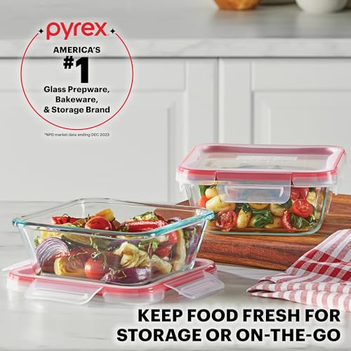 Pyrex Freshlock 10-Pack Glass Food Storage Containers - Airtight & Leakproof Set