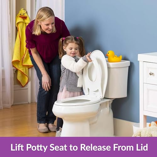Mayfair Elongated Little2Big Toilet Seat with Built-In Toddler Potty, Slow Close, Easy Install, Made in USA