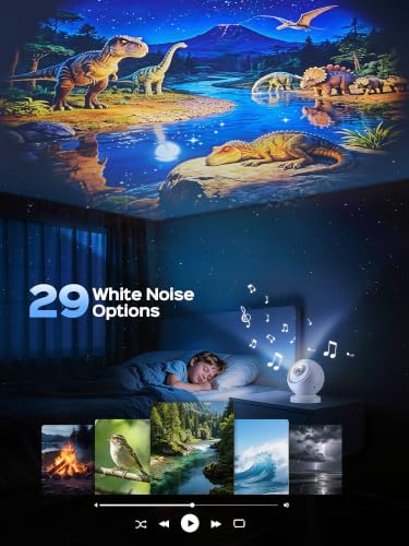 Star Galaxy Projector Night Light with 16 HD Scenes & Remote - White