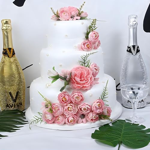 Crafare 5-Tier Round Foam Cake Dummies Set for Wedding & Party Decorations