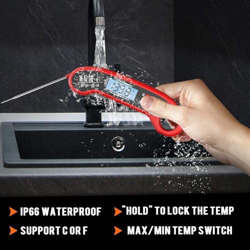 Digital Meat Thermometer for Grilling - Instant Read, Low Light Ready