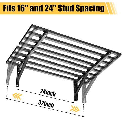 Ultrawall 36in Heavy Duty Garage Wall Shelves – 2 x 3 ft Wall Mounted Storage