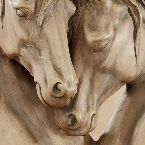 Touch of Class Loving Horses Table Sculpture, Tan
