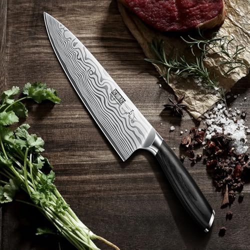Professional 5-Piece Kitchen Knife Set with High Carbon Steel - Ergonomic Handles