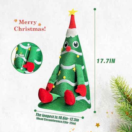 Christmas Elf Hat, Gnome Hat, Strange Dr. Seuss Hats,Holiday Duck Cap for Xmas New Year Festive Party Supplies