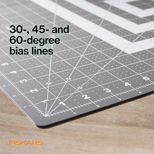 Gray 24x36 Inch Self-Healing Cutting Mat for Sewing & Crafts - Double-Sided Grid