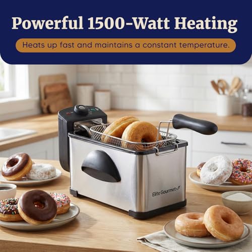 2 Qt Deep Fryer with Removable Basket & Adjustable Temperature
