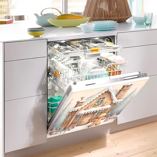 ALAZA Christmas Gingerbread Castle Dishwasher Magnet Cover Sticker Multi 14 - Kitchen Refrigerator Decor