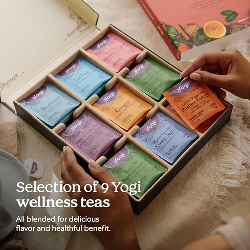 Yogi Tea Gift Set - 45 Organic Tea Bags (9 Flavors, Pack of 1)