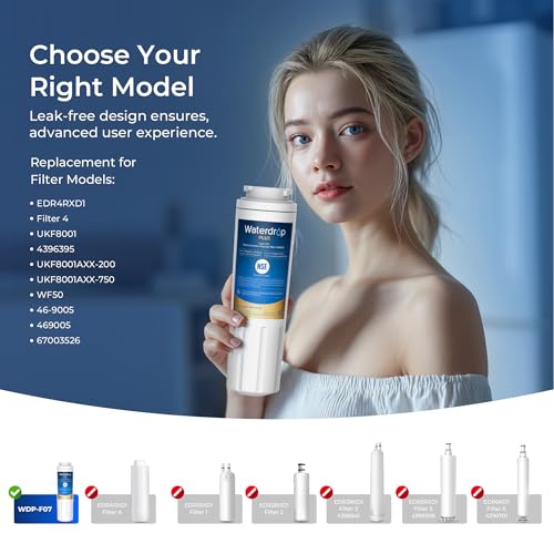 Waterdrop Plus UKF8001 NSF 401 Certified Refrigerator Water Filter 3 Pack