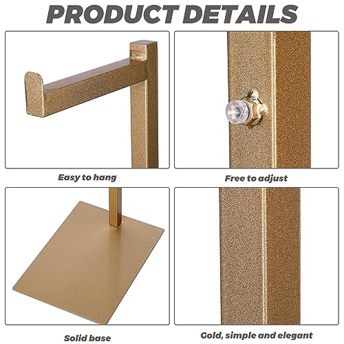 Sintuff Gold Adjustable Clothing Display Stand 48-72 Inch Metal Rack