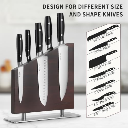 Magnetic Knife Block Without Knives - Universal Large Organizer with Strong Magnets - One Size Fits All / Hypotenuse