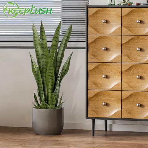 Artificial Snake Plant 28in Faux Sansevieria Indoor Outdoor Decor - Pet Safe