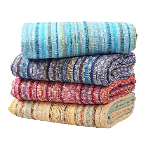 Turkish Cotton Bath Towels Set of 4 - Multicolor Extra Large Quick-Drying Hand Towels