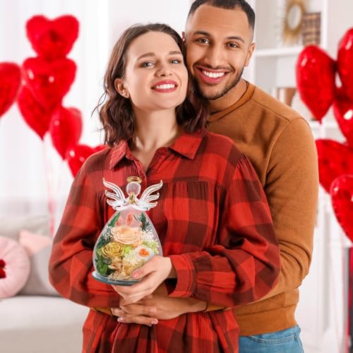 Gifts for Mom Birthday Women Preserved Rose Forever Flower in Glass