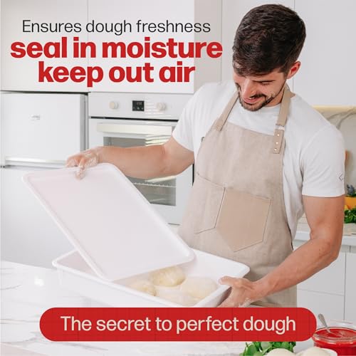 2 Pack Pizza Dough Proofing Box - Stackable BPA-Free Bread & Food Storage Containers