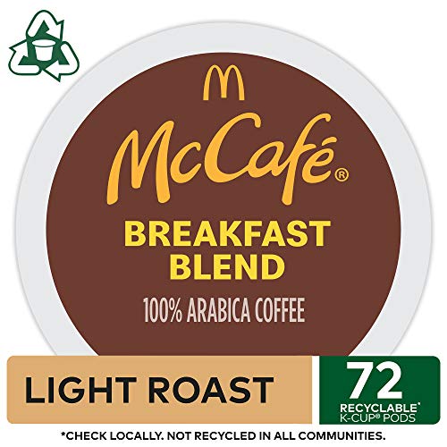 McCafé Breakfast Blend Coffee Pods - Light Roast, 12 Count Pack of 6, 72 Pods