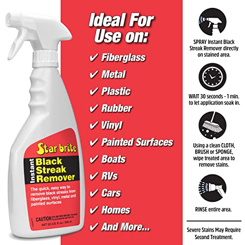 Star Brite 128 Oz Instant Black Streak Remover for Grease, Oil, Smoke Stains