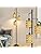 3 Lights Rattan Floor Lamps with ON/Off Foot Switch Tree Standing Lamp with Wood Rattan Lampshades Boho Floor Lamp Tall Pole Lamp for Living Room Bedroom Office, 3 PCS 6W Bulbs Included