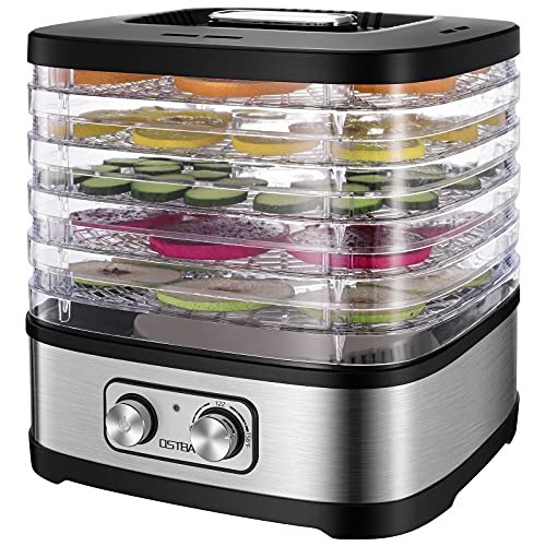 OSTBA Food Dehydrator with 5 Trays & Knob Control - Adjustable Temperature, Compact & BPA-Free