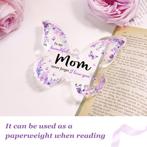 Gifts for Mom, Mom Birthday Gifts, Unique Purple Butterfly Acrylic