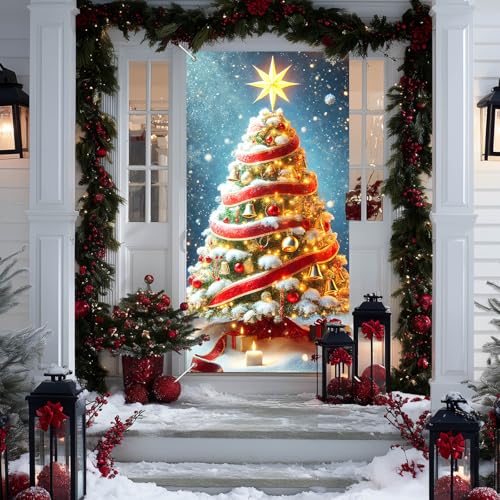 IVN Star Tree Christmas Door Banner 71 x 35 in — Star Tree variation