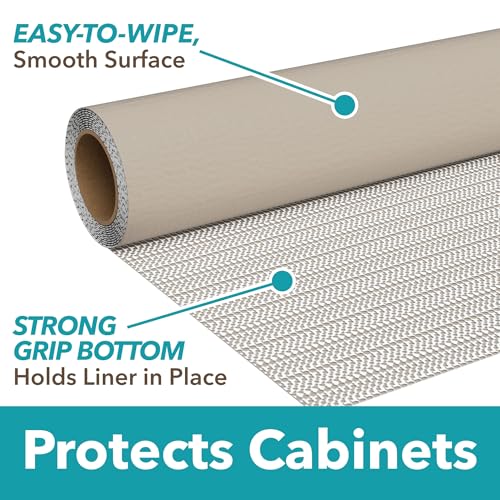 Non Slip Shelf Liner for Cabinets & Drawers - White, 20 in x 6 ft (6 Pack)
