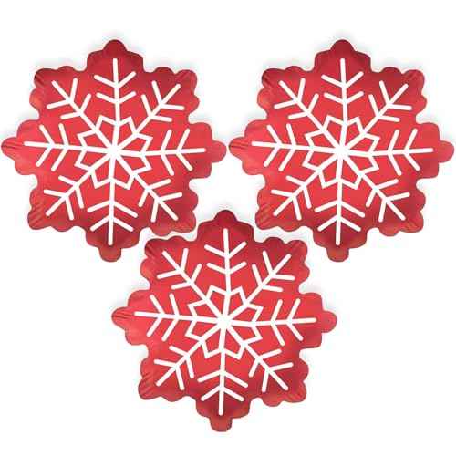 BELSITA 3pcs Christmas Balloons Snowflake Aluminum Foil Balloons Red Big Balloons Cute Cartoon Balloon Arch Kit for Christmas Party Supplies Accessories